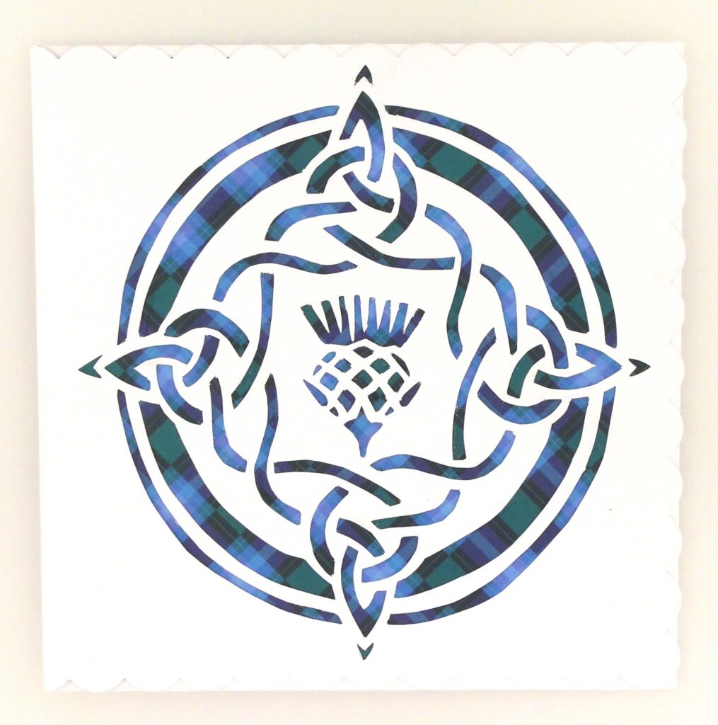 Tartan Celtic Thistle Picture Design 1 My Inspirational Art