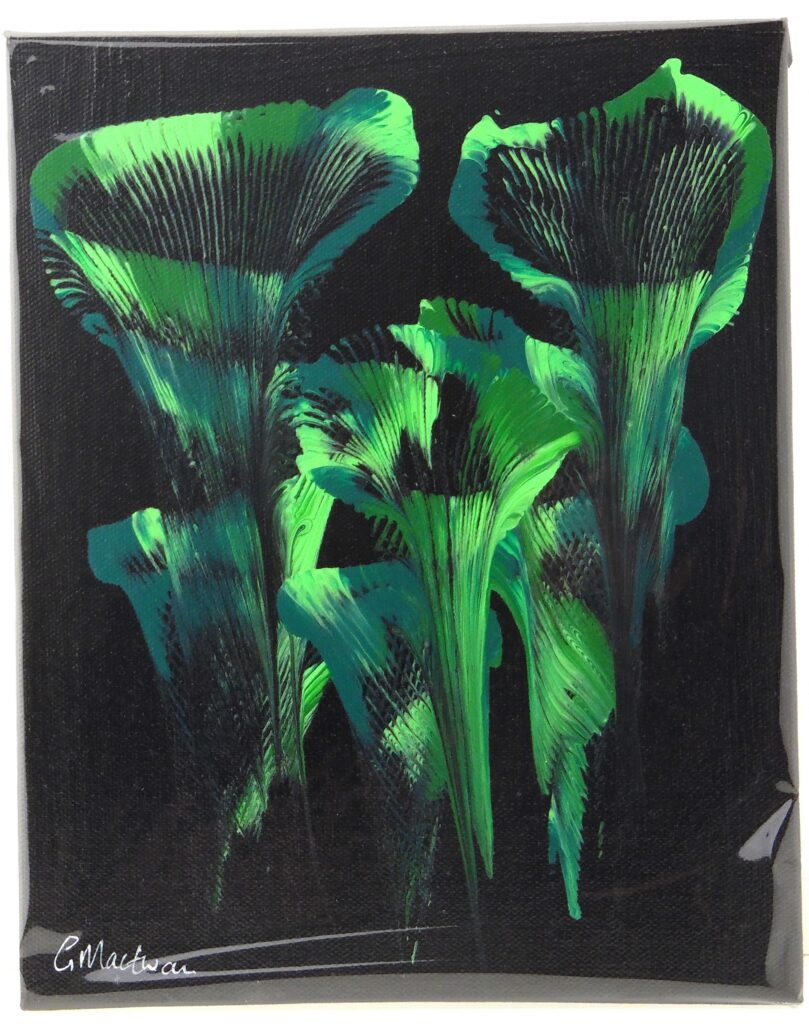 Green Abstract Flower Painting My Inspirational Art