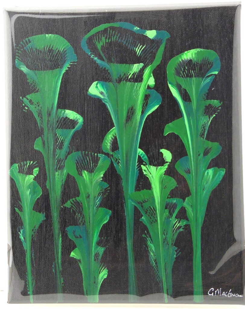 Green Abstract Flower Painting My Inspirational Art