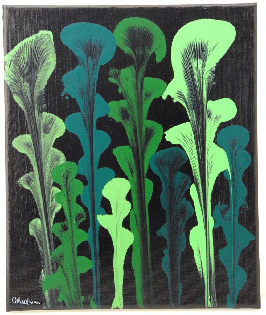 Green Abstract Flower Painting My Inspirational Art